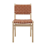 Marco Faux Leather Dining Side Chair Drift Wood Frame (Set of 2) - What A Room