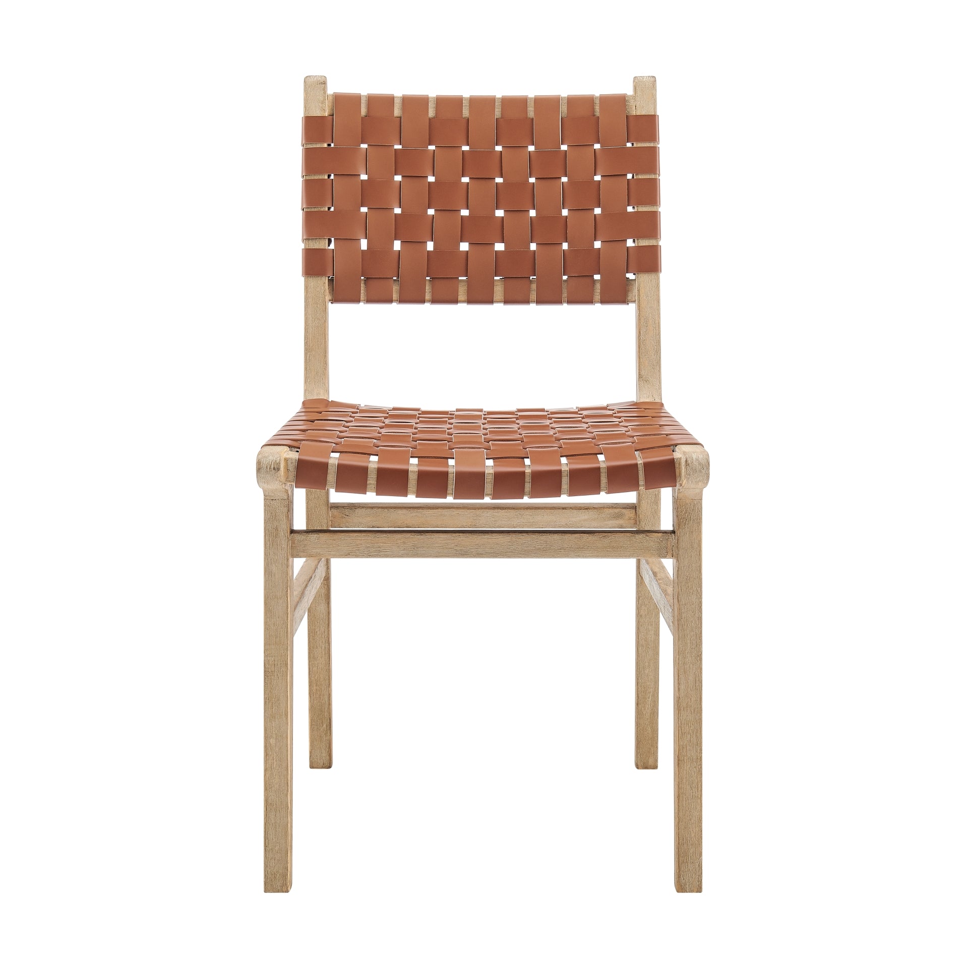 Marco Faux Leather Dining Side Chair Drift Wood Frame (Set of 2) - What A Room
