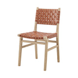 Marco Faux Leather Dining Side Chair Drift Wood Frame (Set of 2) - What A Room
