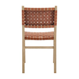 Marco Faux Leather Dining Side Chair Drift Wood Frame (Set of 2) - What A Room