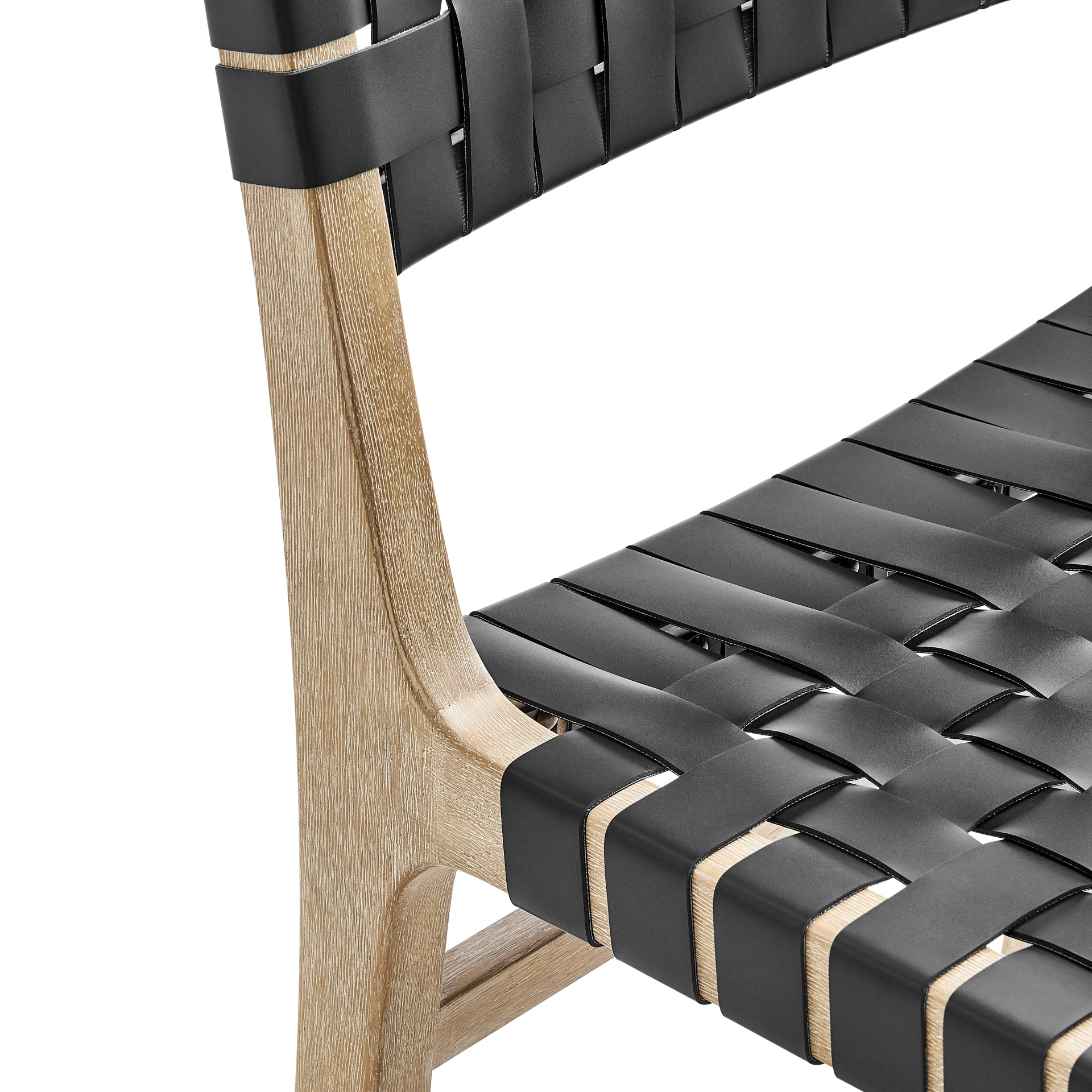 Marco Faux Leather Dining Side Chair Drift Wood Frame (Set of 2) - What A Room