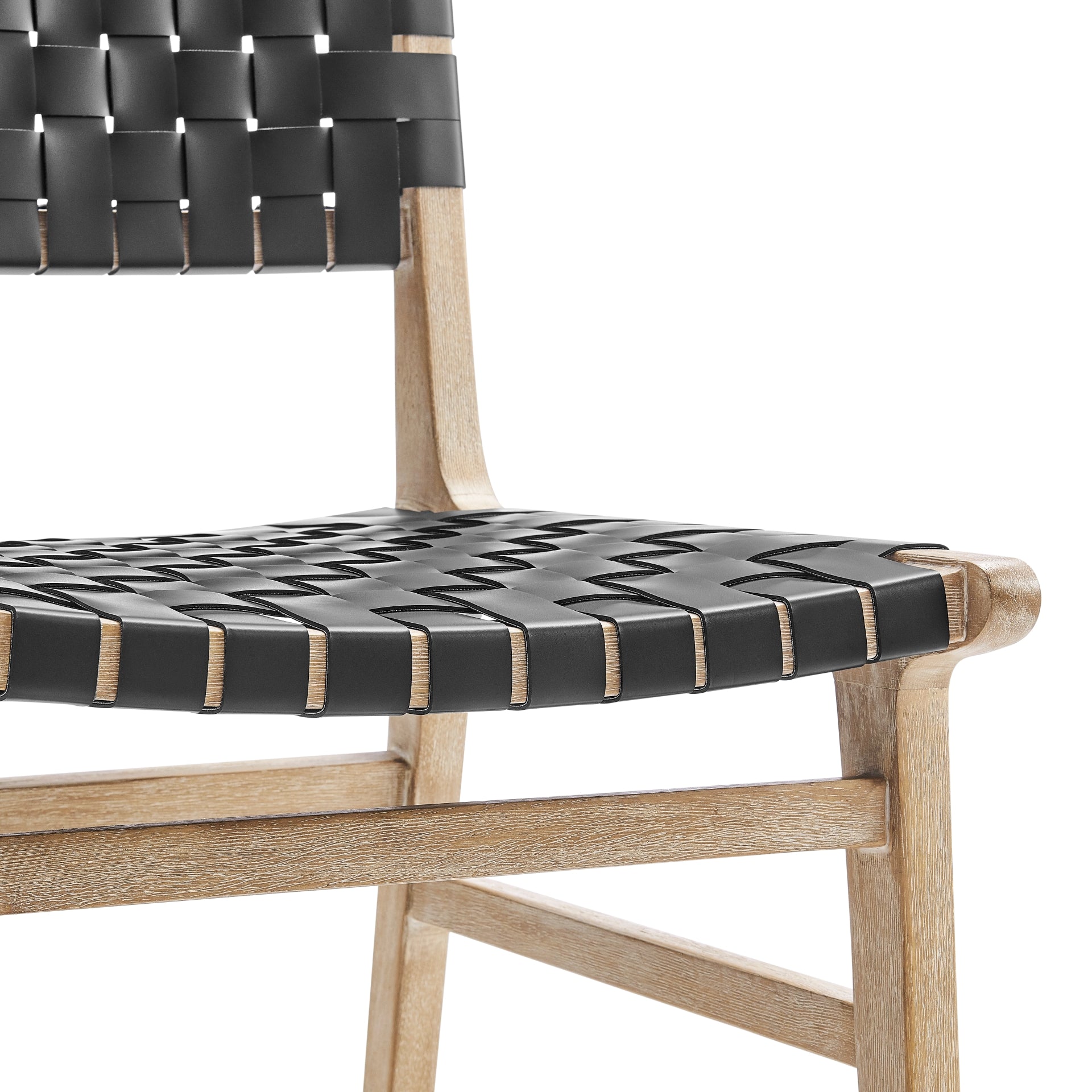 Marco Faux Leather Dining Side Chair Drift Wood Frame (Set of 2) - What A Room