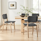 Marco Faux Leather Dining Side Chair Drift Wood Frame (Set of 2) - What A Room