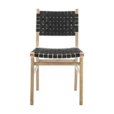 Marco Faux Leather Dining Side Chair Drift Wood Frame (Set of 2) - What A Room