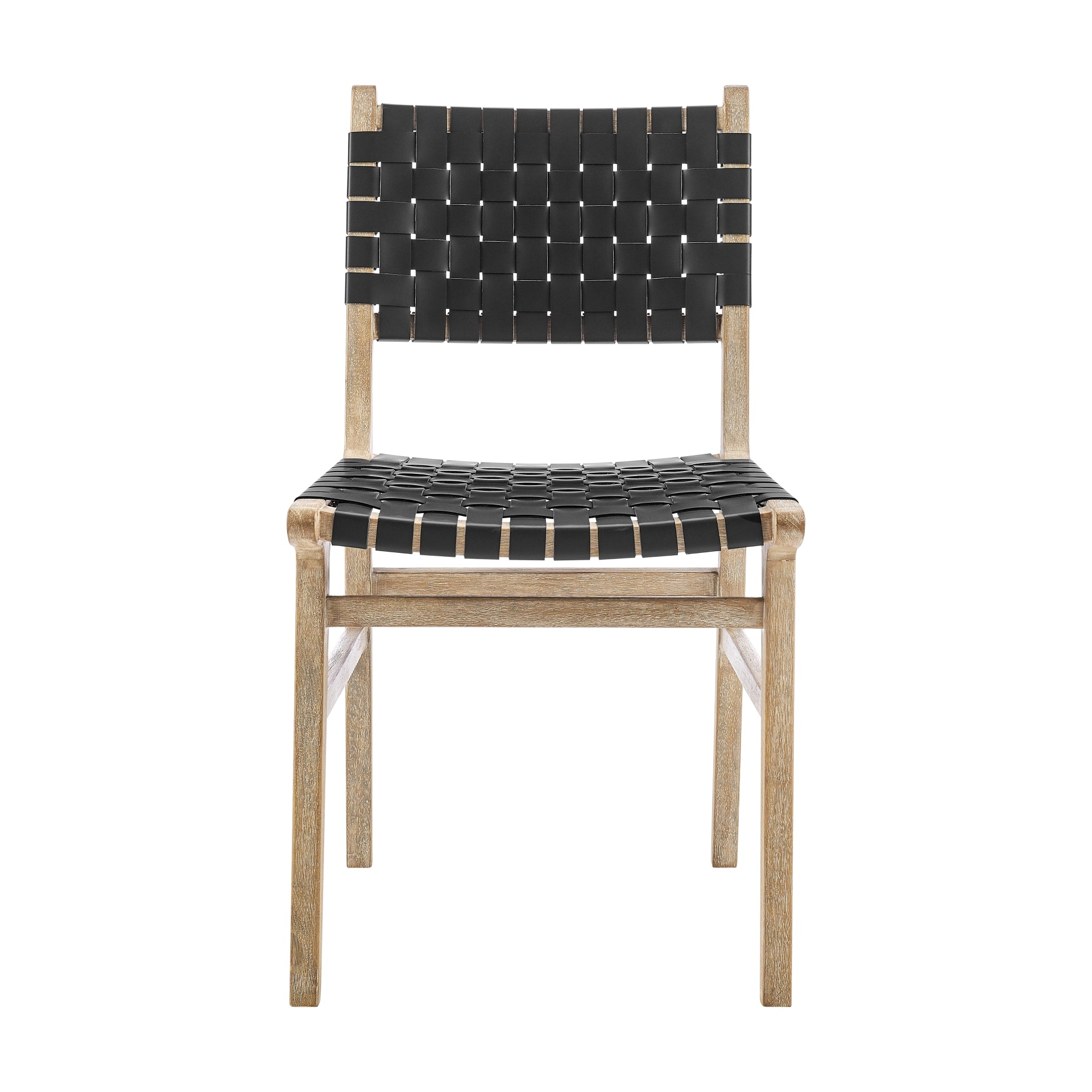 Marco Faux Leather Dining Side Chair Drift Wood Frame (Set of 2) - What A Room