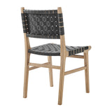Marco Faux Leather Dining Side Chair Drift Wood Frame (Set of 2) - What A Room