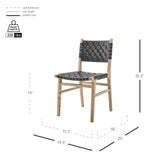 Marco Faux Leather Dining Side Chair Drift Wood Frame (Set of 2) - What A Room