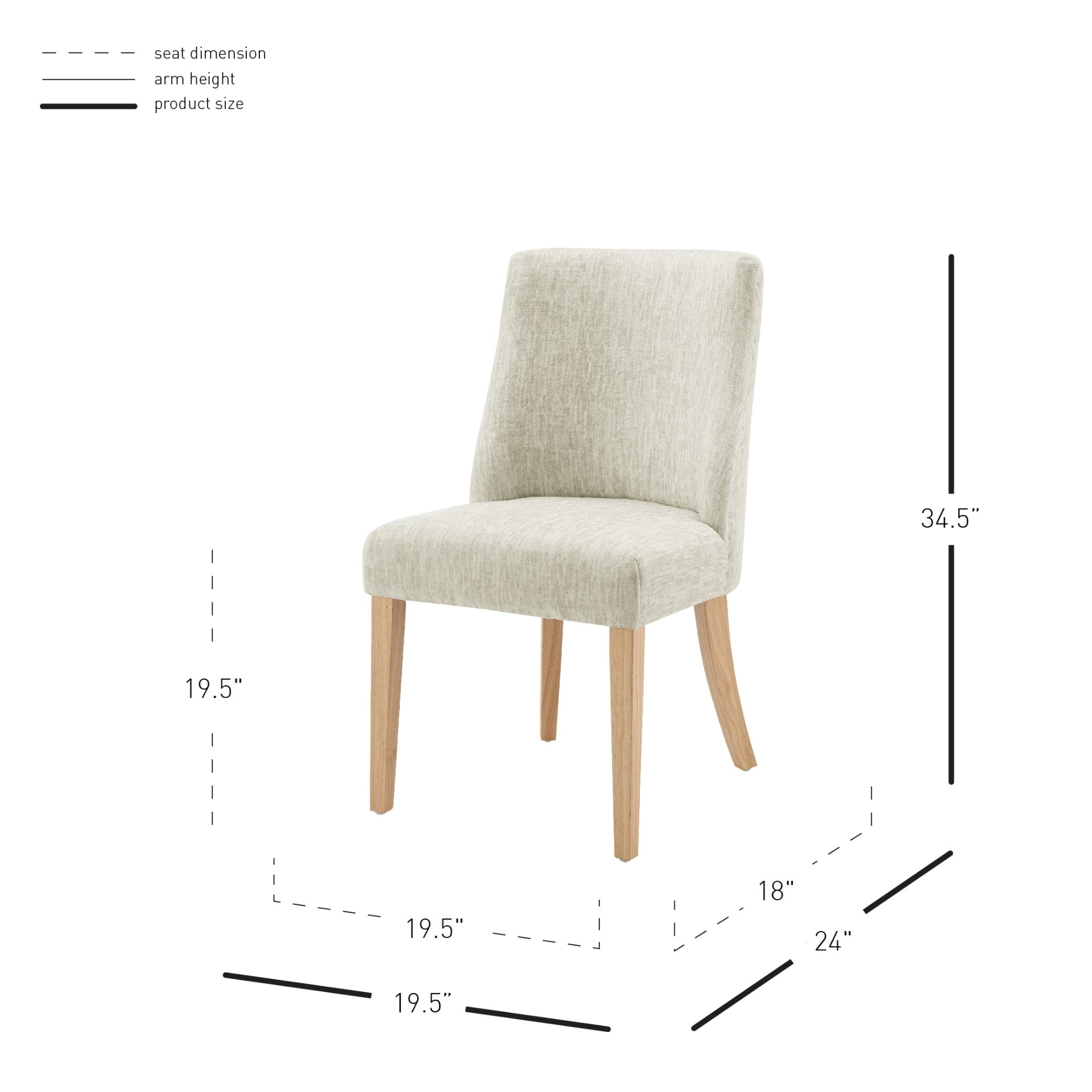 New Paris  Fabric Dining Side Chair - What A Room