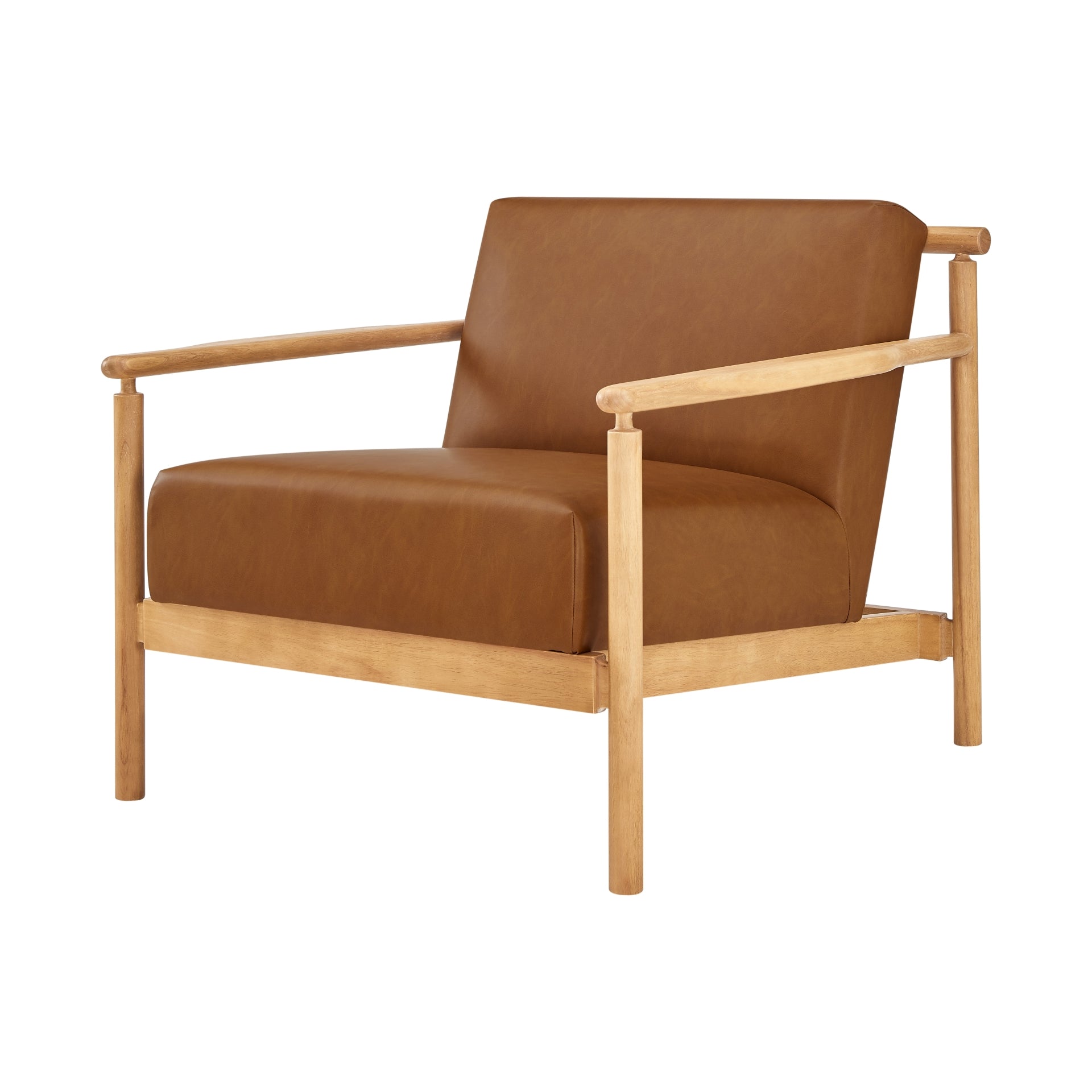 Arnold Faux Leather Accent Arm Chair - What A Room