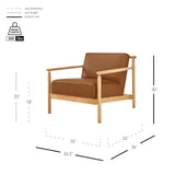 Arnold Faux Leather Accent Arm Chair - What A Room