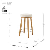 Deandre Fabric Backless Swivel Counter Stool - What A Room