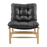 Oswald Faux Leather Tufted Accent Chair - What A Room