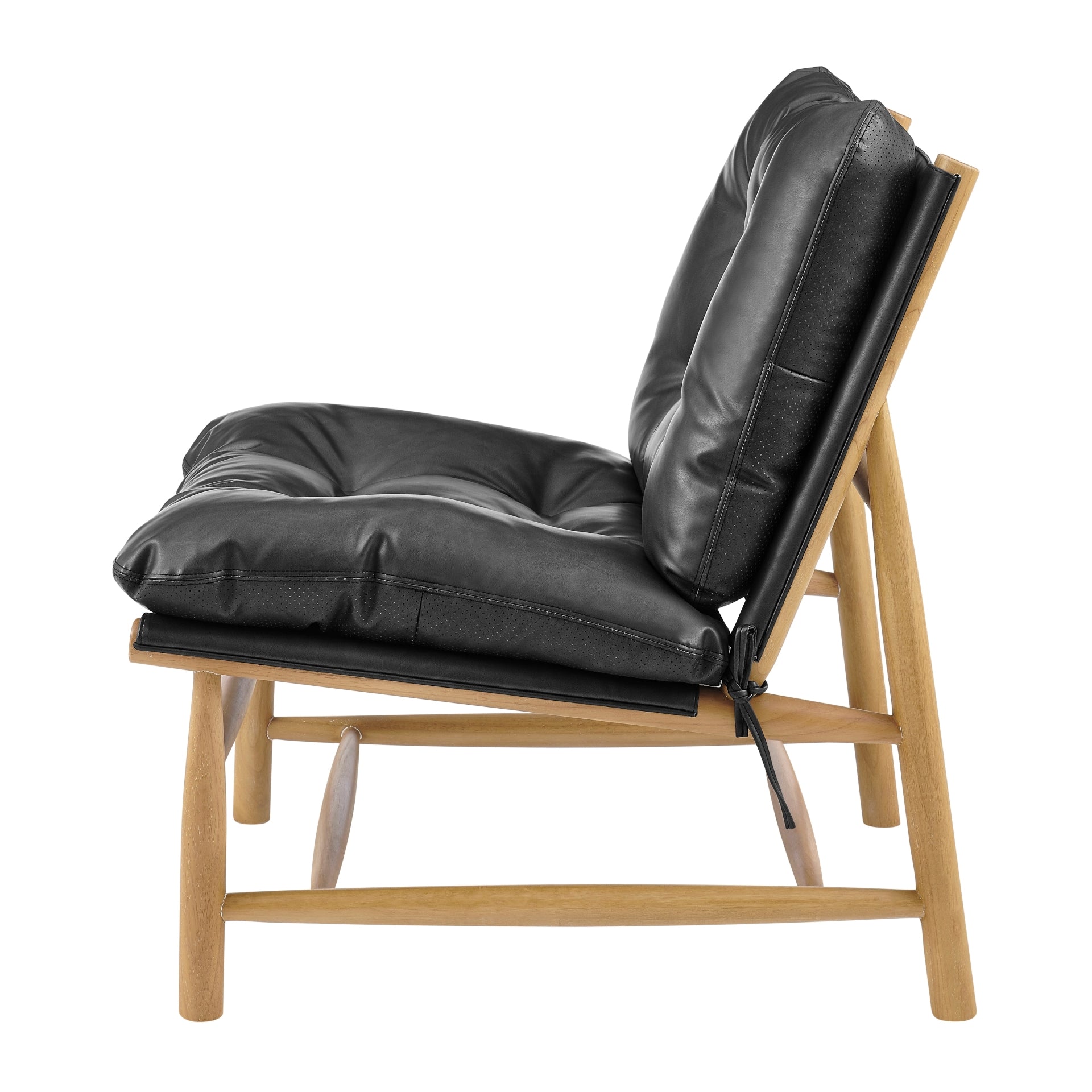 Oswald Faux Leather Tufted Accent Chair - What A Room