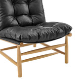Oswald Faux Leather Tufted Accent Chair - What A Room