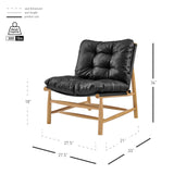 Oswald Faux Leather Tufted Accent Chair - What A Room