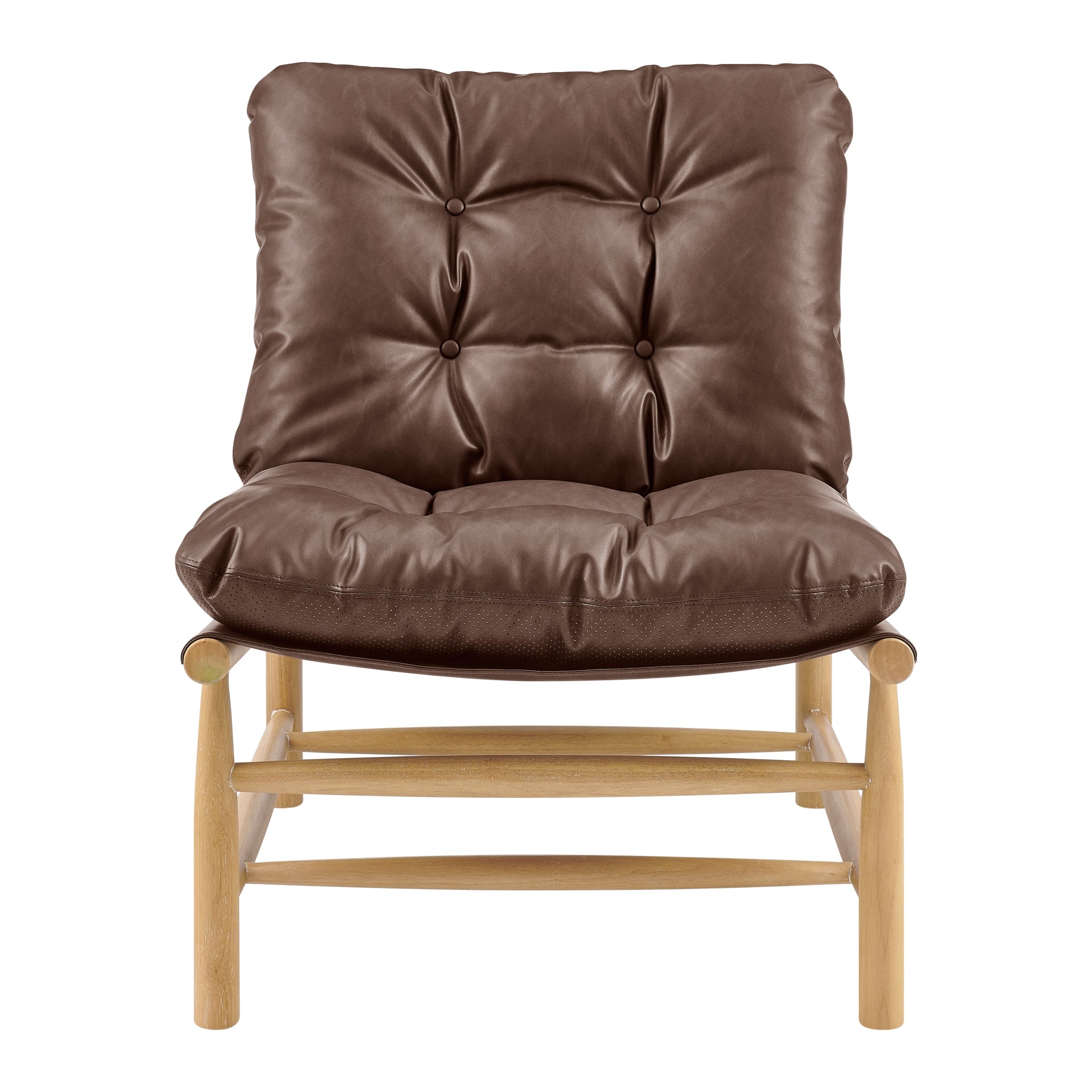 Oswald Faux Leather Tufted Accent Chair - What A Room