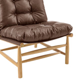 Oswald Faux Leather Tufted Accent Chair - What A Room
