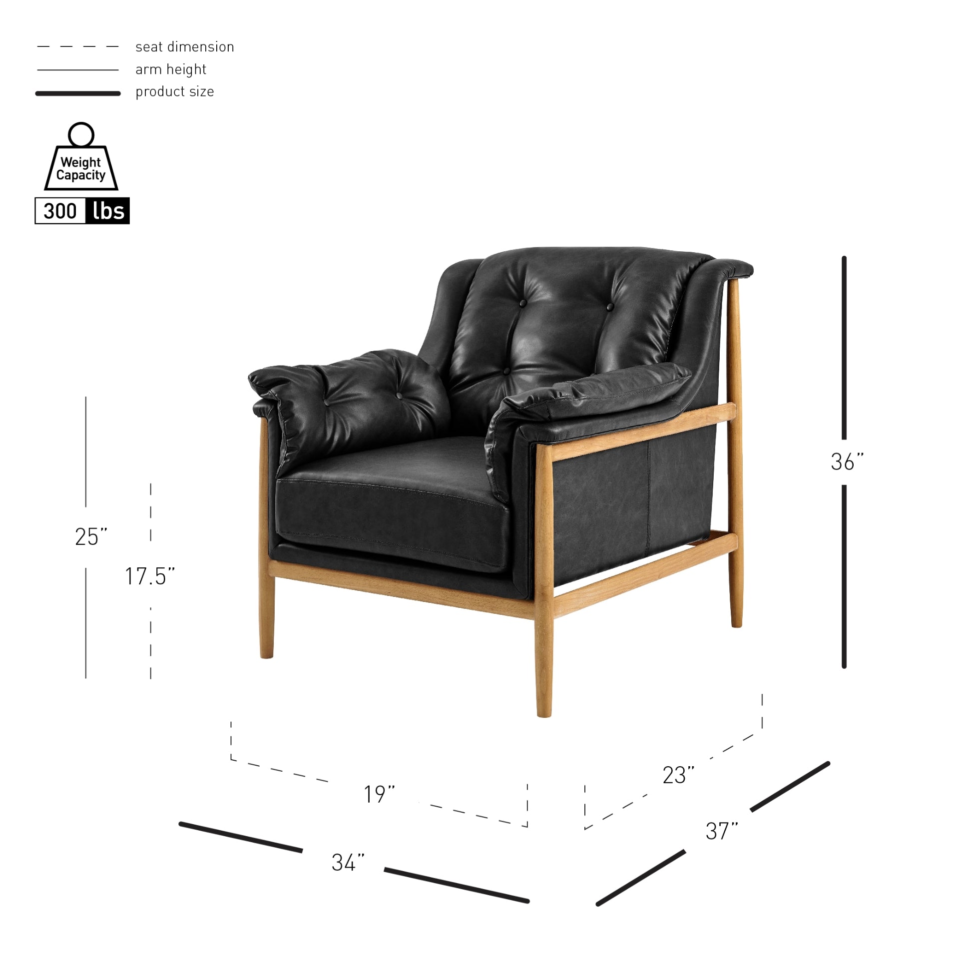 Larry  Tufted Accent Arm Chair - What A Room