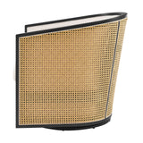 Marilyn Fabric Swivel Accent Arm Chair w/ Rattan Black Frame - What A Room