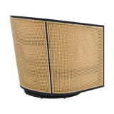 Marilyn Fabric Swivel Accent Arm Chair w/ Rattan Black Frame - What A Room