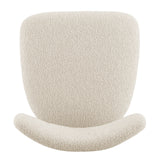 Verna Boucle Counter Stool Black Frame - What A Room