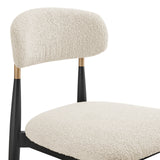 Verna Boucle Counter Stool Black Frame - What A Room