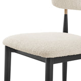 Verna Boucle Counter Stool Black Frame - What A Room