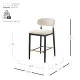Verna Boucle Counter Stool Black Frame - What A Room
