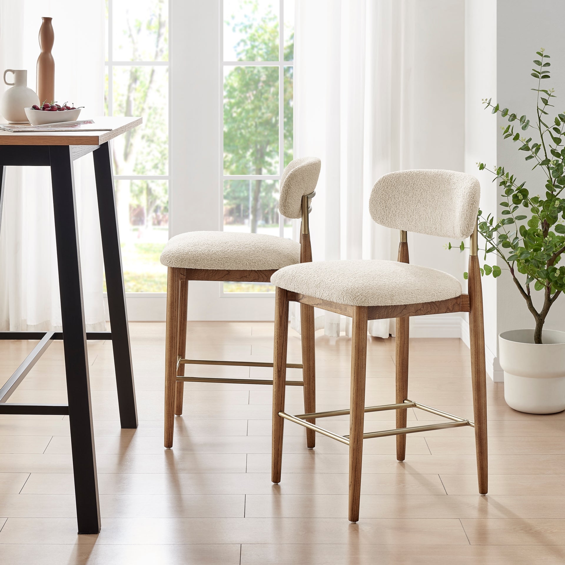 Verna Fabric Counter Stool - What A Room