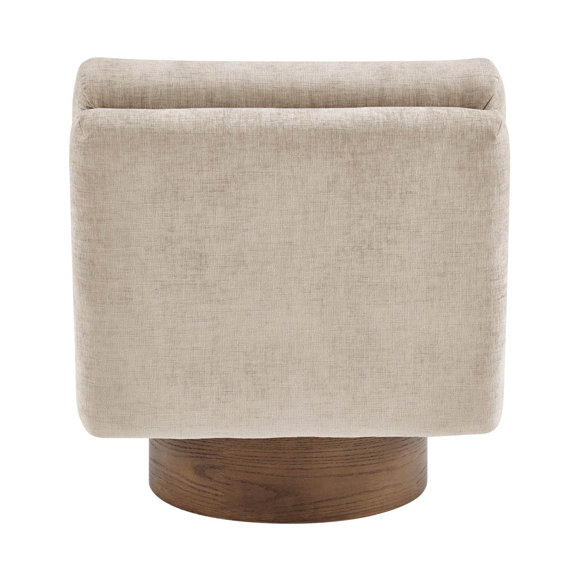 Zenda Fabric Swivel Accent Chair w/ Wooden Base - What A Room