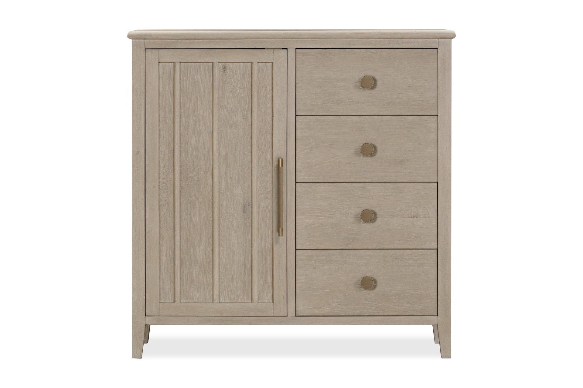 Camden Six Drawer One Door Oak Wood Chest in Chai - What A Room