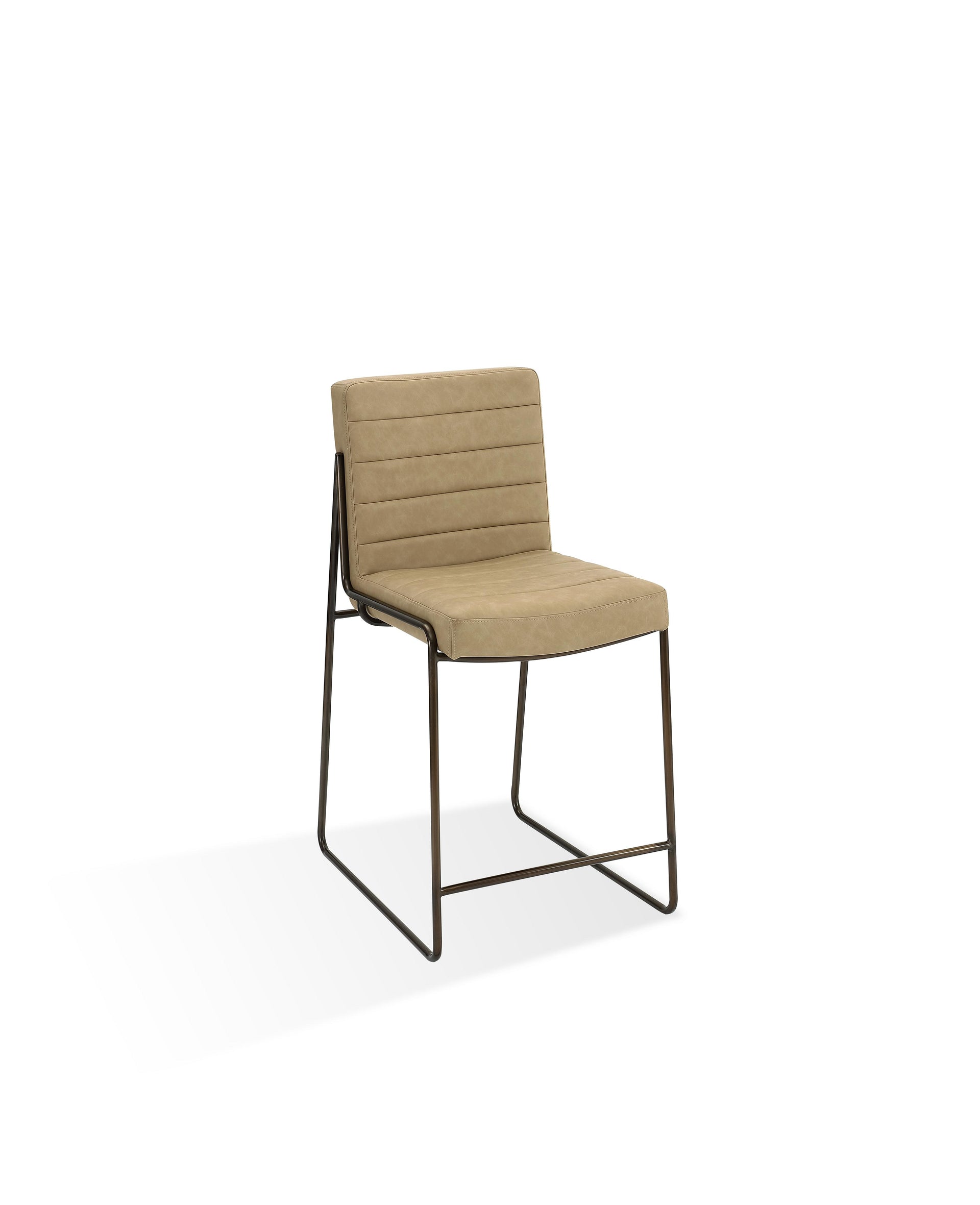 Madison Metal Frame Counter Stool in Honey Synthetic Leather - What A Room