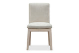 Liv Solid Wood Dining Chair in White Sand and Natural Linen (Set of 2) - What A Room