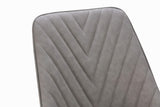Lucia Metal Leg Upholstered Dining Chair in Anchor Gray Synthetic Leather and Gunmetal (Set of 2) - What A Room