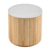 Ingrid Ceramic Top 21.5" Round Side Table - What A Room