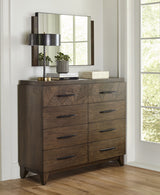Broderick Eight-Drawer Chesser in Wild Oats Brown - What A Room