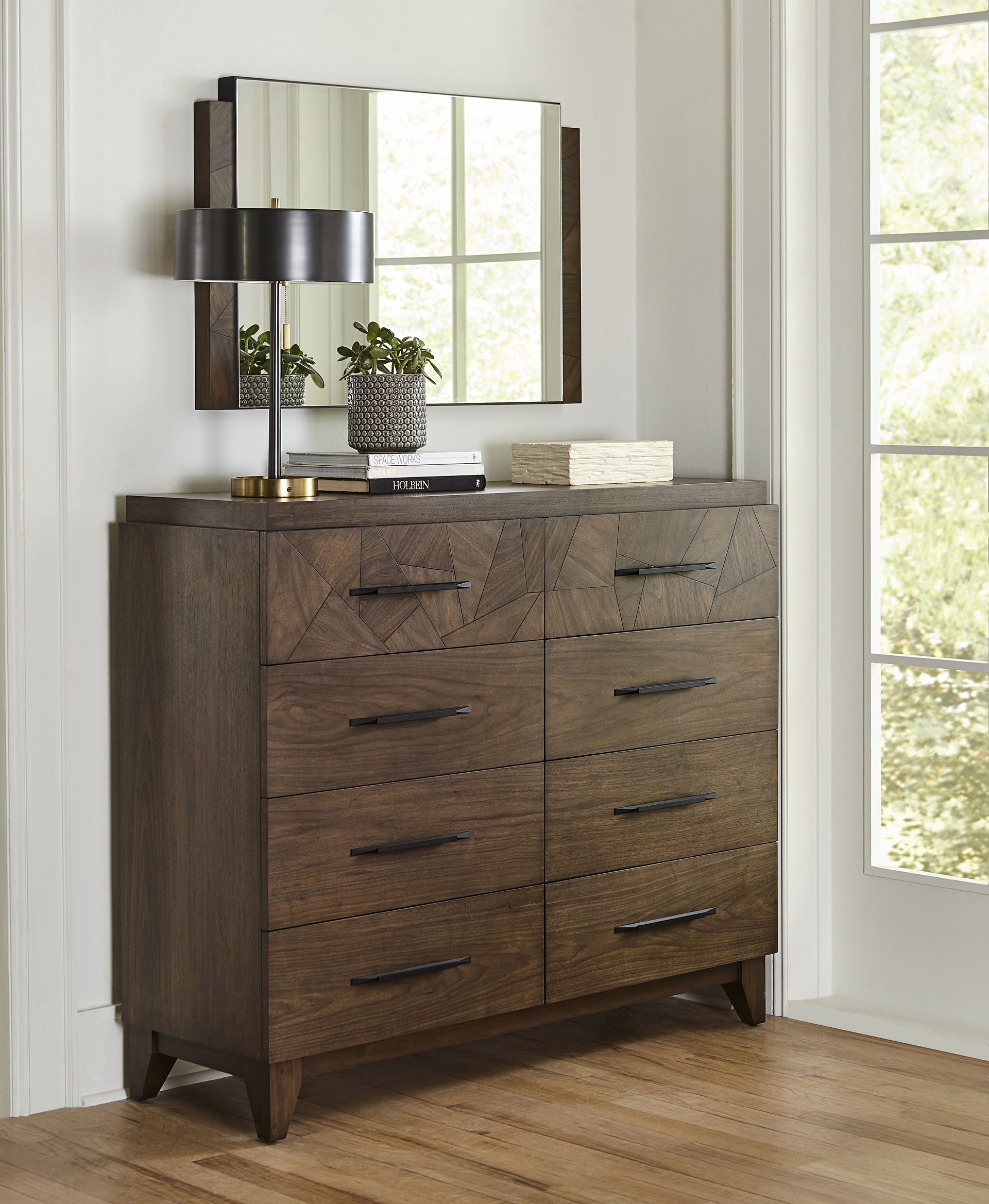 Broderick Eight-Drawer Chesser in Wild Oats Brown - What A Room