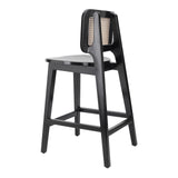 Maury Wood Counter Stool w/ Rattan - What A Room