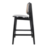 Maury Wood Counter Stool w/ Rattan - What A Room