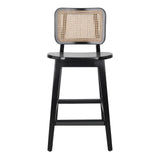 Maury Wood Counter Stool w/ Rattan - What A Room