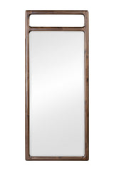 Sol Beveled Glass Floor Mirror in Brown Spce - What A Room