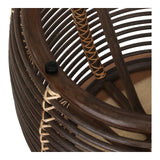 Iris Rattan Side/End Table w/ Wood Top - What A Room