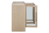 Liv Glass Door Ash Wood Sideboard in White Sand - What A Room
