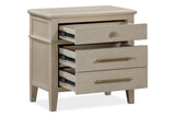 Camden Three Drawer Oak Wood Nightstand in Chai - What A Room