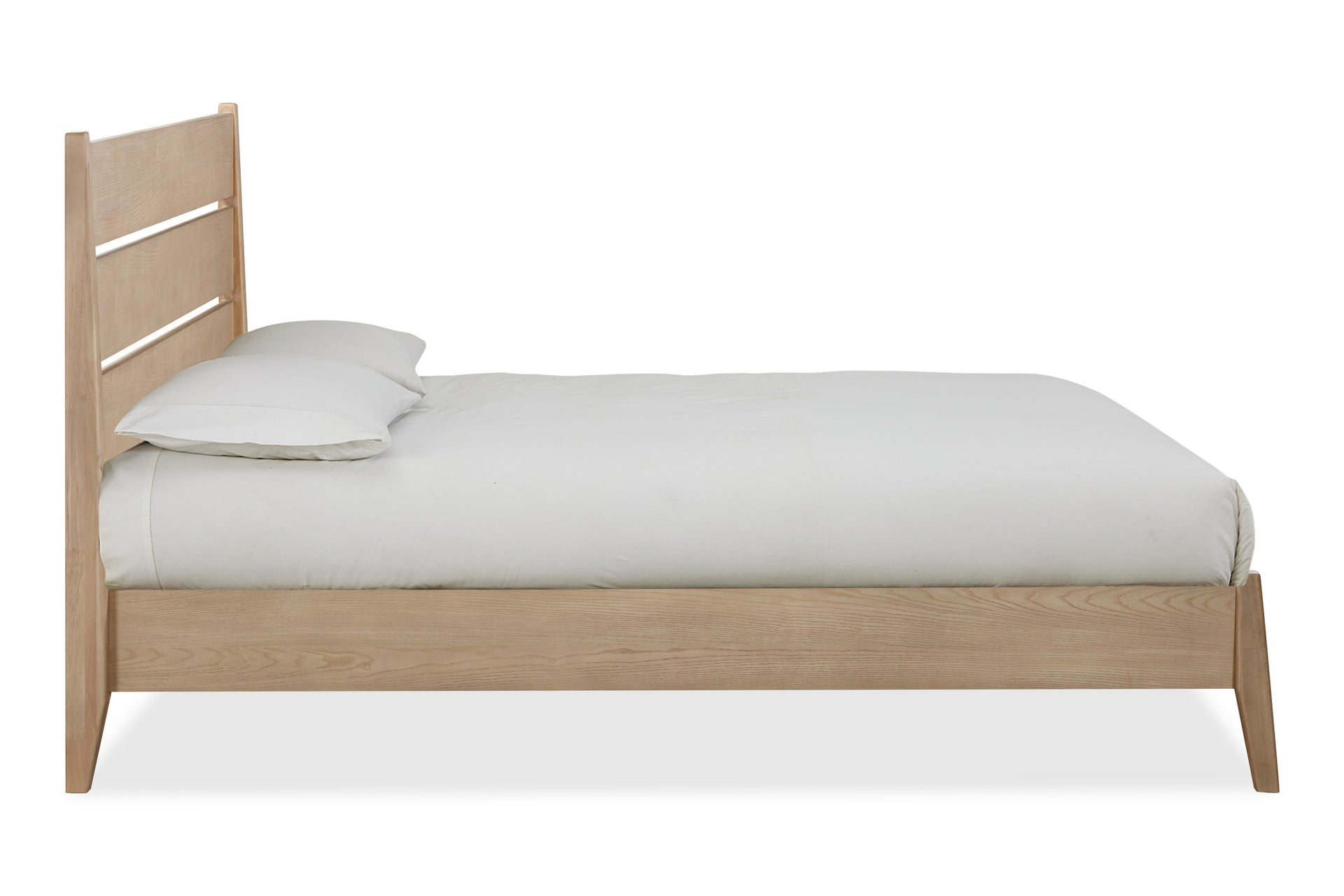 Sumire Slatted Ash Wood Platform Bed in Ginger - What A Room