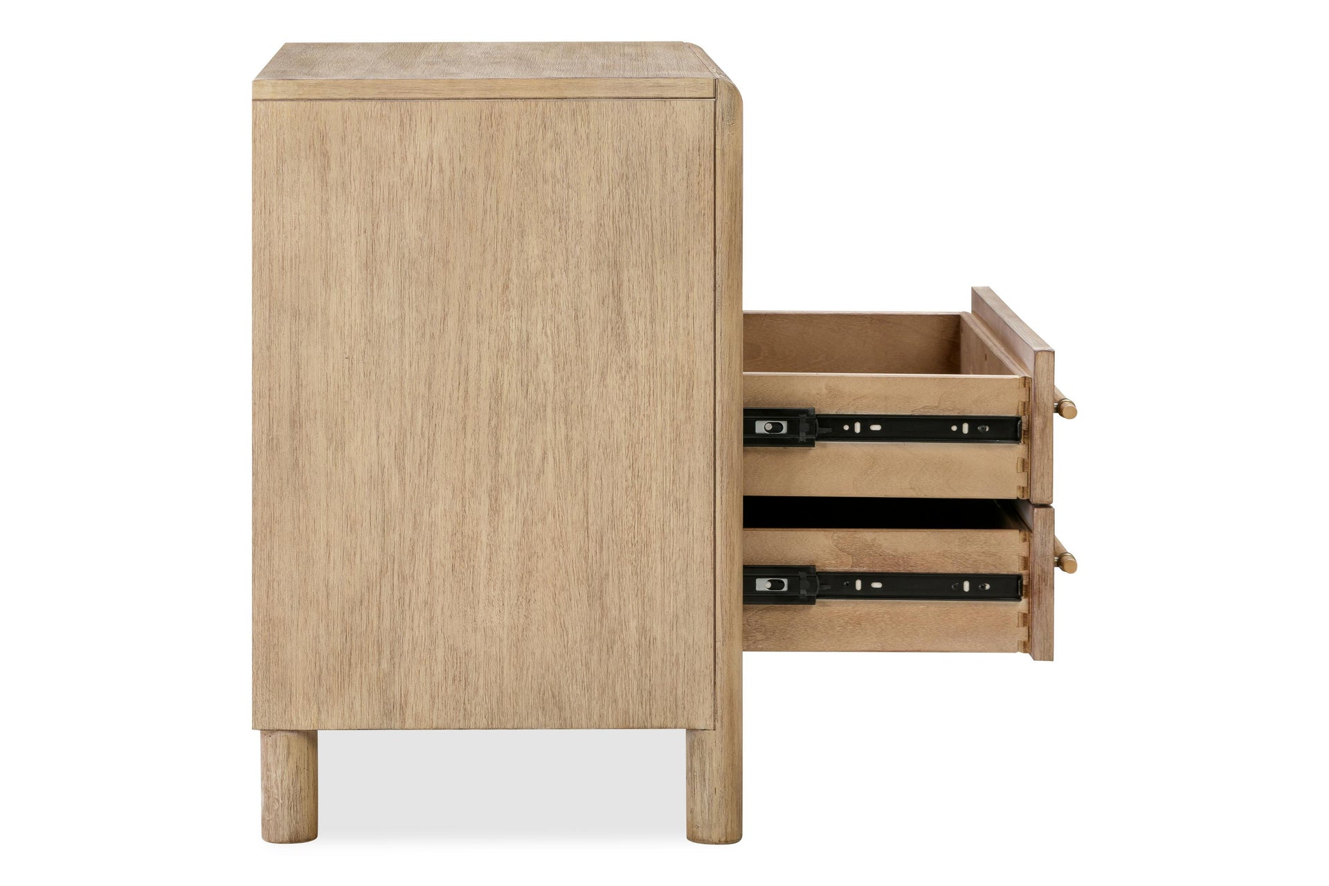 Dorsey Two Drawer USB-charging Nightstand in Granola - What A Room