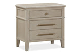 Camden Three Drawer Oak Wood Nightstand in Chai - What A Room