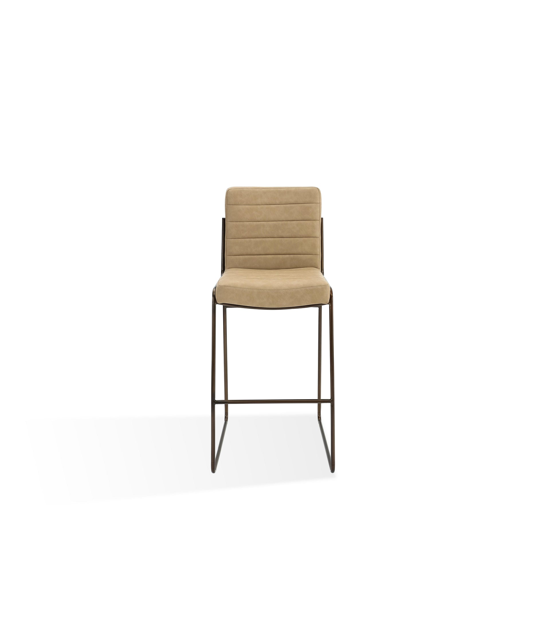 Madison Metal Frame Bar Stool in Honey Synthetic Leather - What A Room