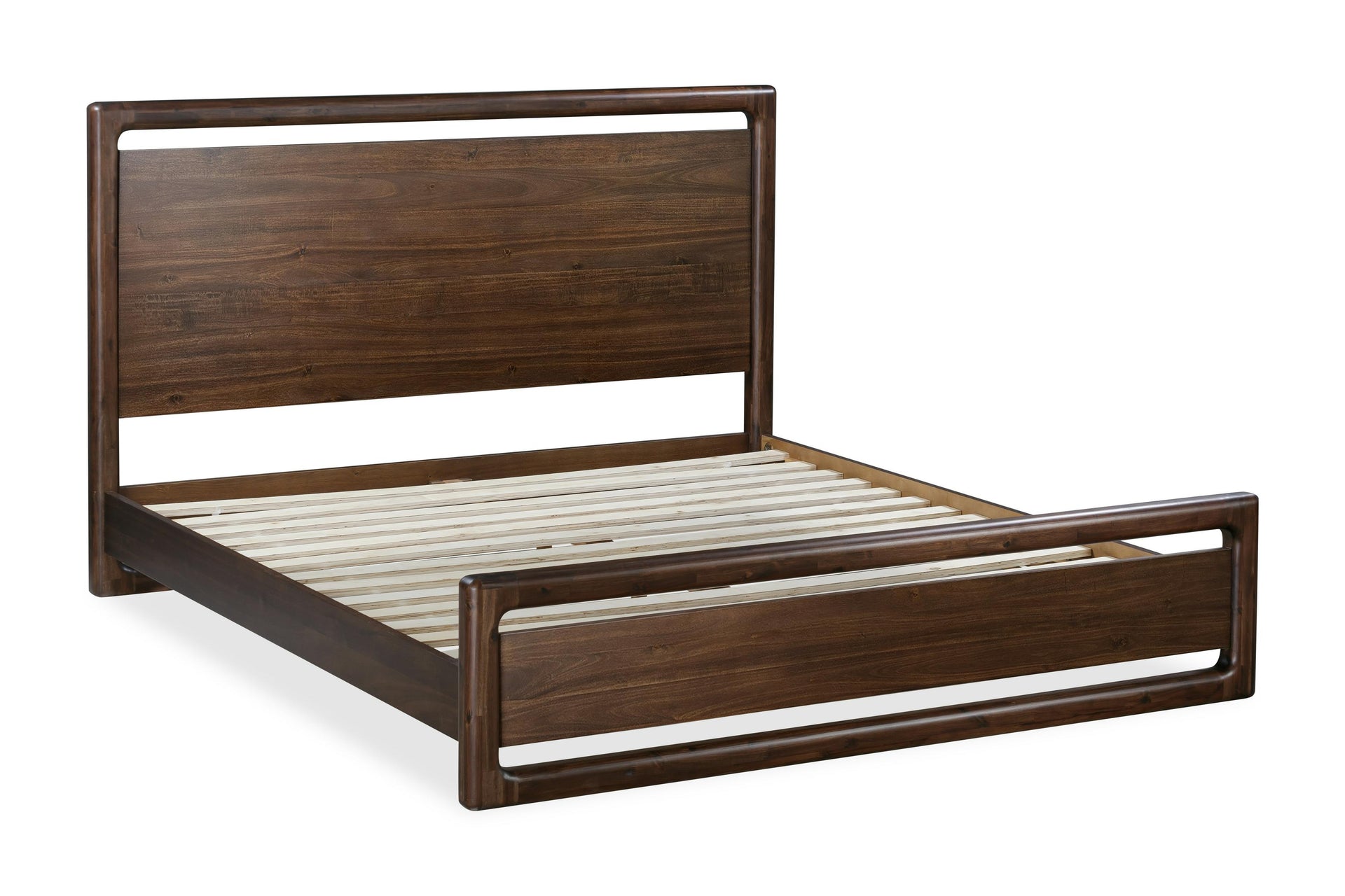 Sol Acacia Wood Platform Bed in Brown Spice - What A Room