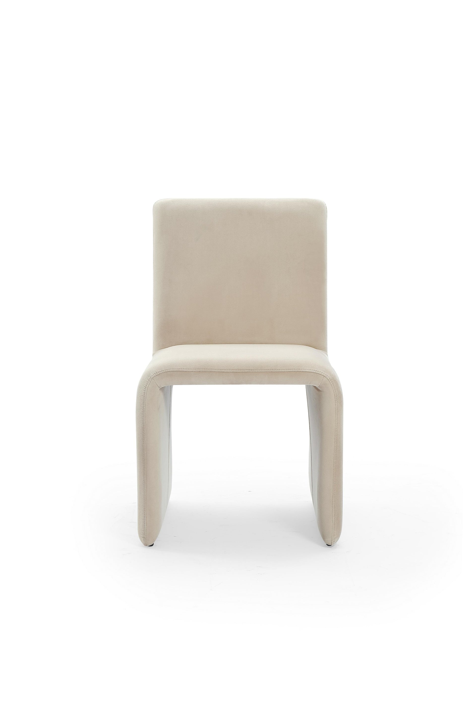Winston Fully Upholstered Side chair in Sand Velvet (Set of 2) - What A Room